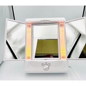 Conair Lighted Tri-Fold Vanity Makeup Mirror Adjustable Lighting Magnifying